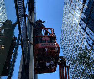 Person operating a lift