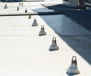 Anchors on a rooftop
